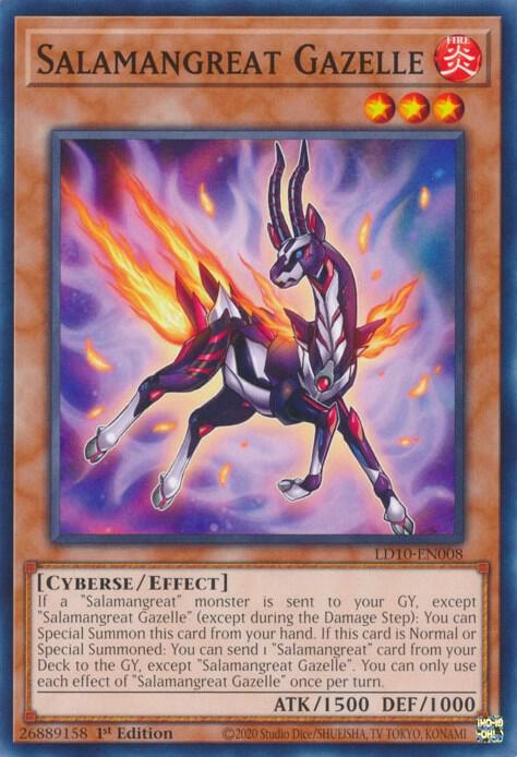 Salamangreat Gazelle LD10-EN008 card from Legendary Duelists: Soulburning Volcano