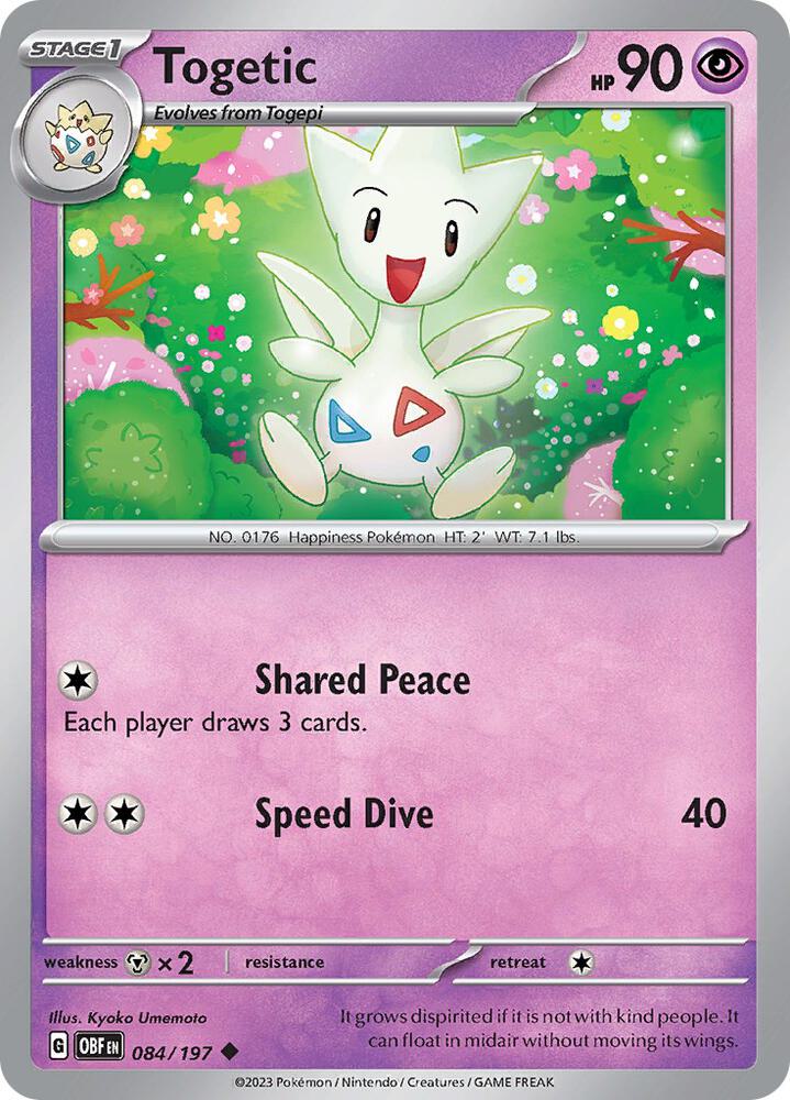 Togetic 084/197 card from SV03: Obsidian Flames