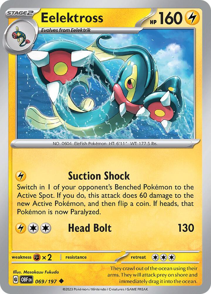 Eelektross 069/197 card from SV03: Obsidian Flames