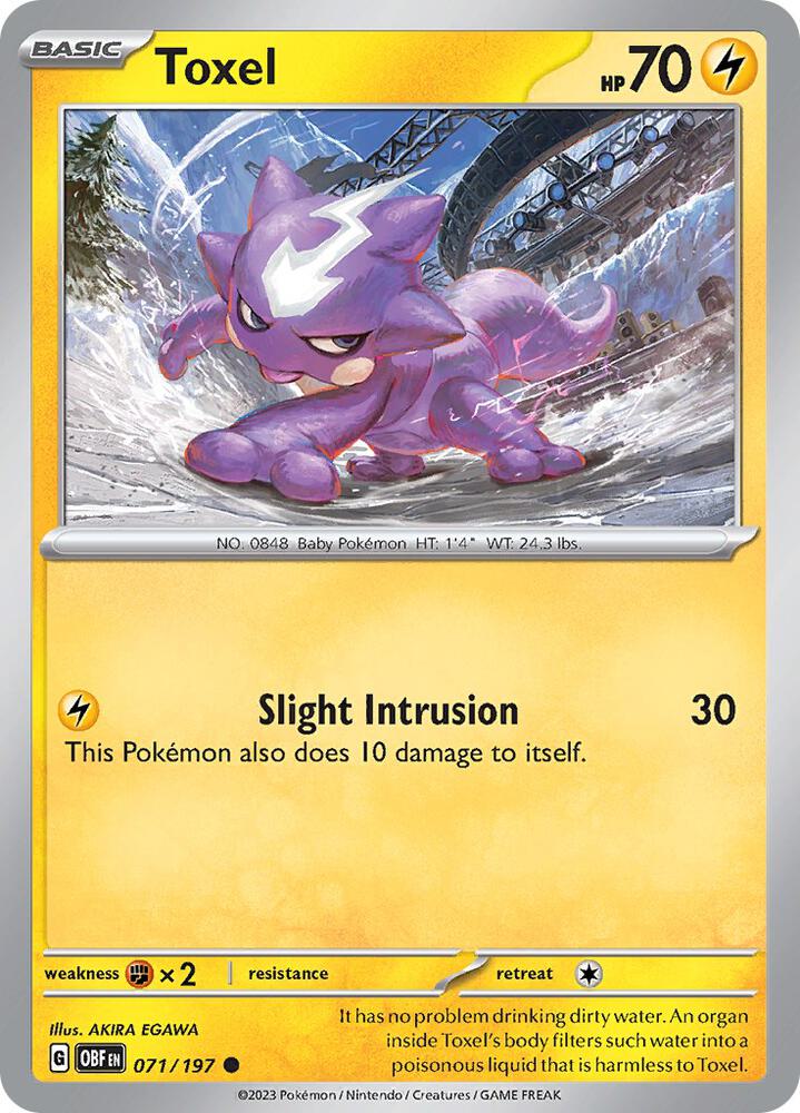 Toxel 071/197 card from SV03: Obsidian Flames
