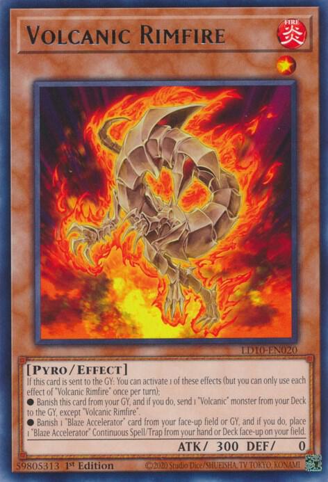 Volcanic Rimfire LD10-EN020 card from Legendary Duelists: Soulburning Volcano