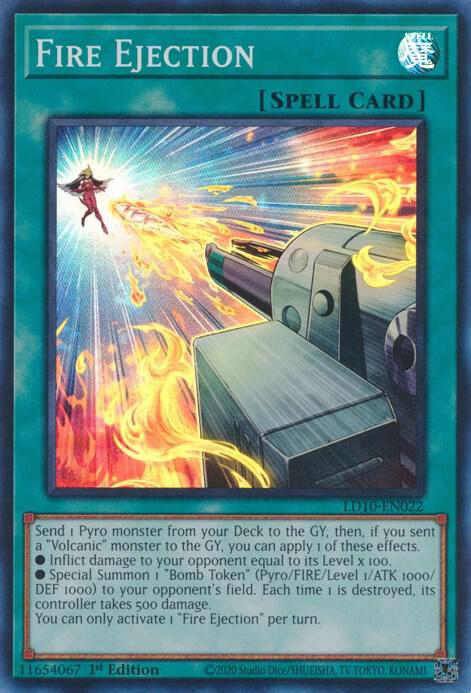 Fire Ejection LD10-EN022 card from Legendary Duelists: Soulburning Volcano