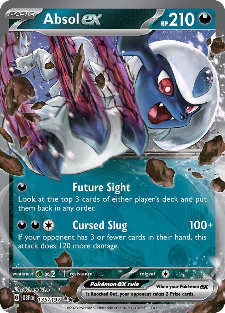 Absol ex 135/197 card from SV03: Obsidian Flames