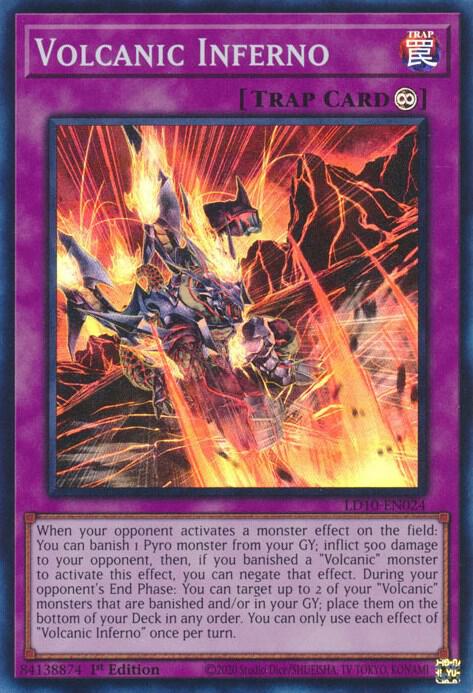 Volcanic Inferno LD10-EN024 card from Legendary Duelists: Soulburning Volcano