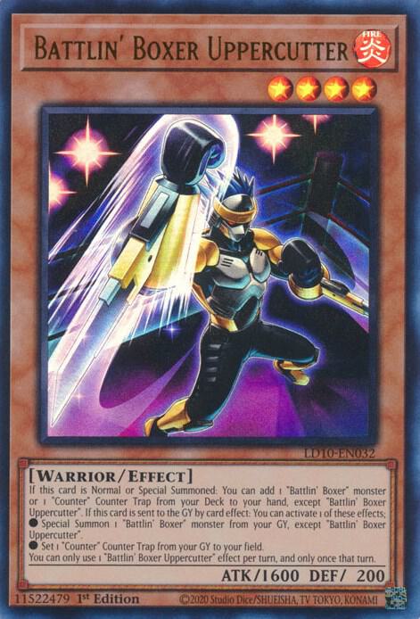 Battlin' Boxer Uppercutter LD10-EN032 card from Legendary Duelists: Soulburning Volcano
