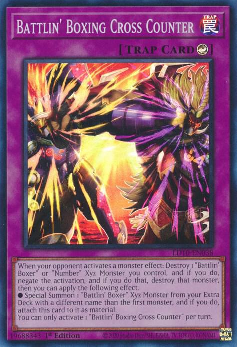 Battlin' Boxing Cross Counter LD10-EN038 card from Legendary Duelists: Soulburning Volcano