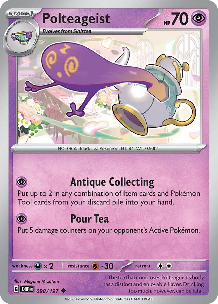 Polteageist 098/197 card from SV03: Obsidian Flames