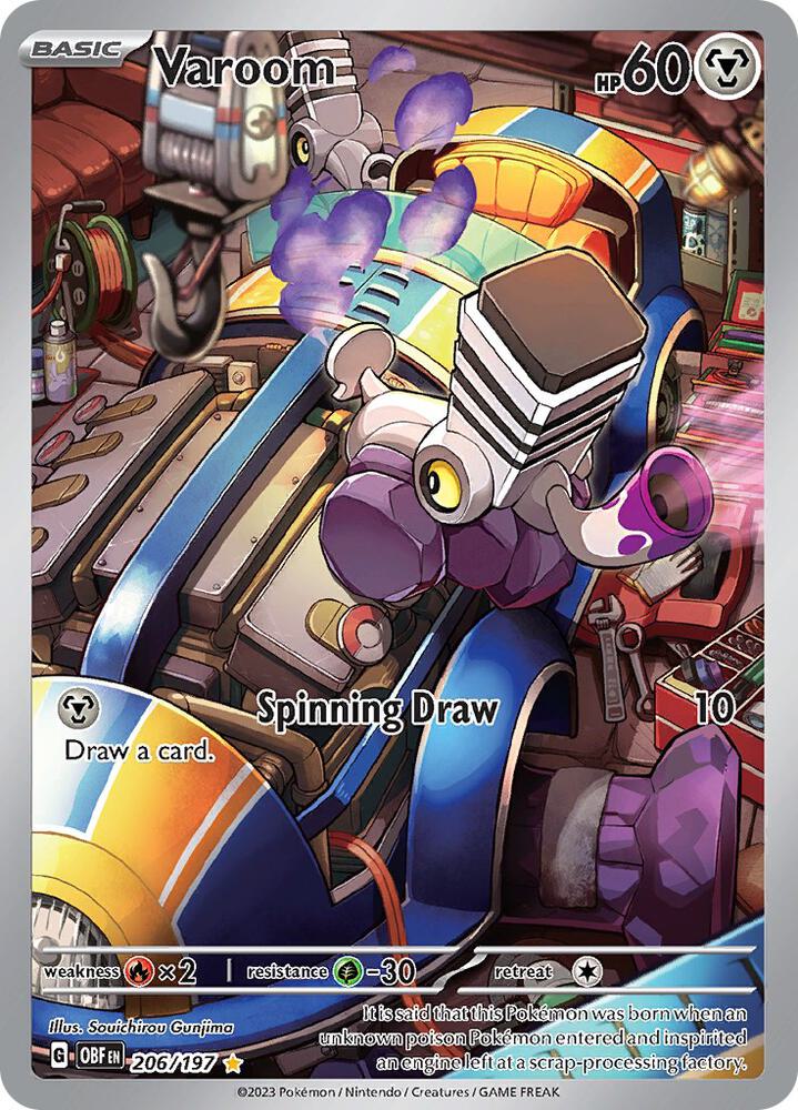 Varoom 206/197 card from SV03: Obsidian Flames