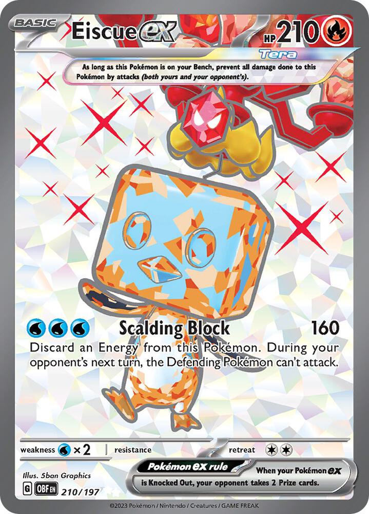 Eiscue ex 210/197 card from SV03: Obsidian Flames