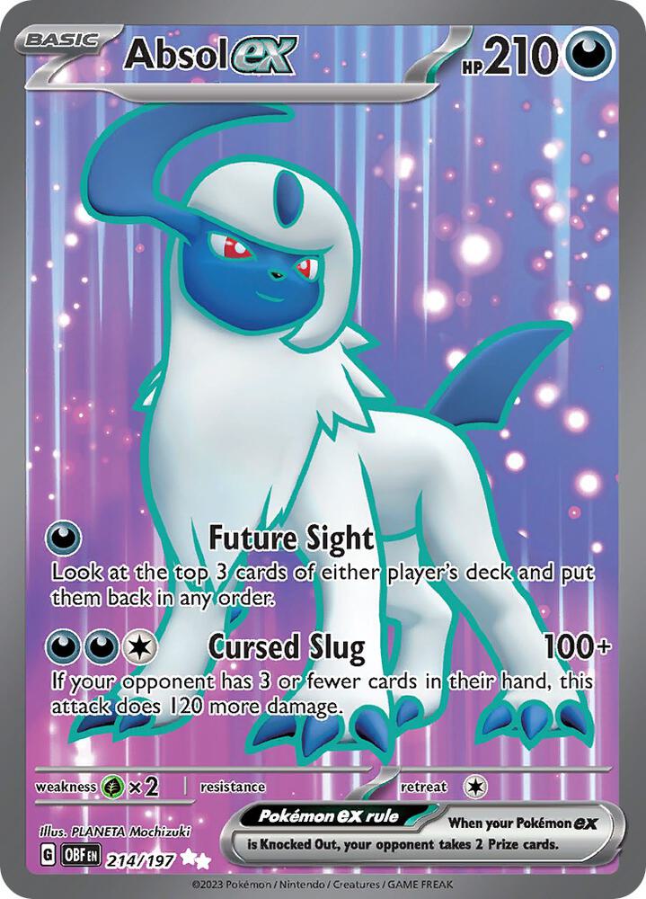 Absol ex 214/197 card from SV03: Obsidian Flames