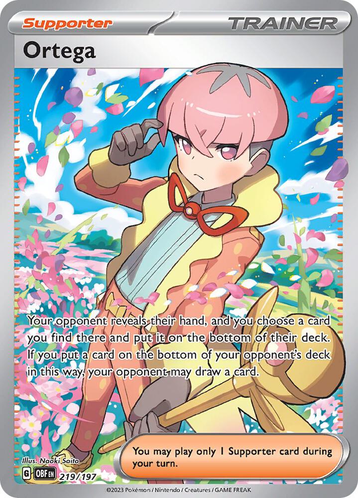 Ortega 219/197 card from SV03: Obsidian Flames