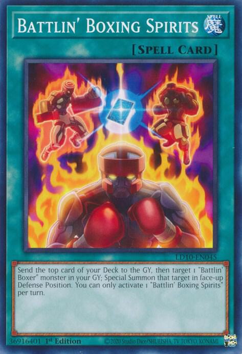 Battlin' Boxing Spirits LD10-EN045 card from Legendary Duelists: Soulburning Volcano