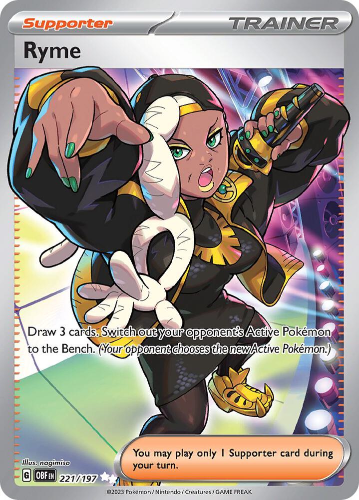 Ryme 221/197 card from SV03: Obsidian Flames