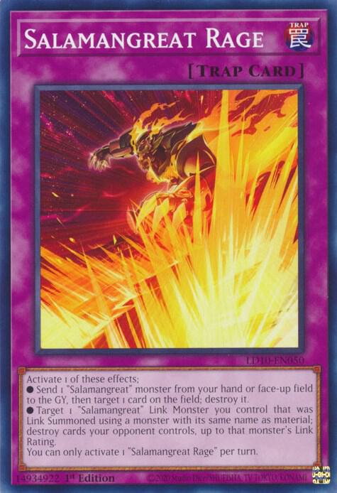 Salamangreat Rage LD10-EN050 card from Legendary Duelists: Soulburning Volcano