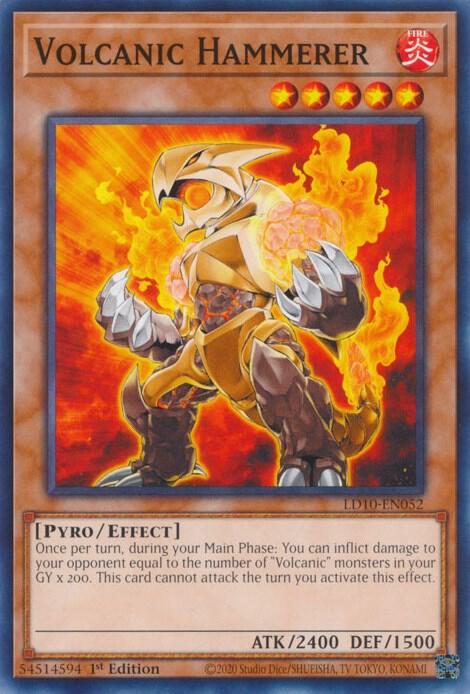 Volcanic Hammerer LD10-EN052 card from Legendary Duelists: Soulburning Volcano