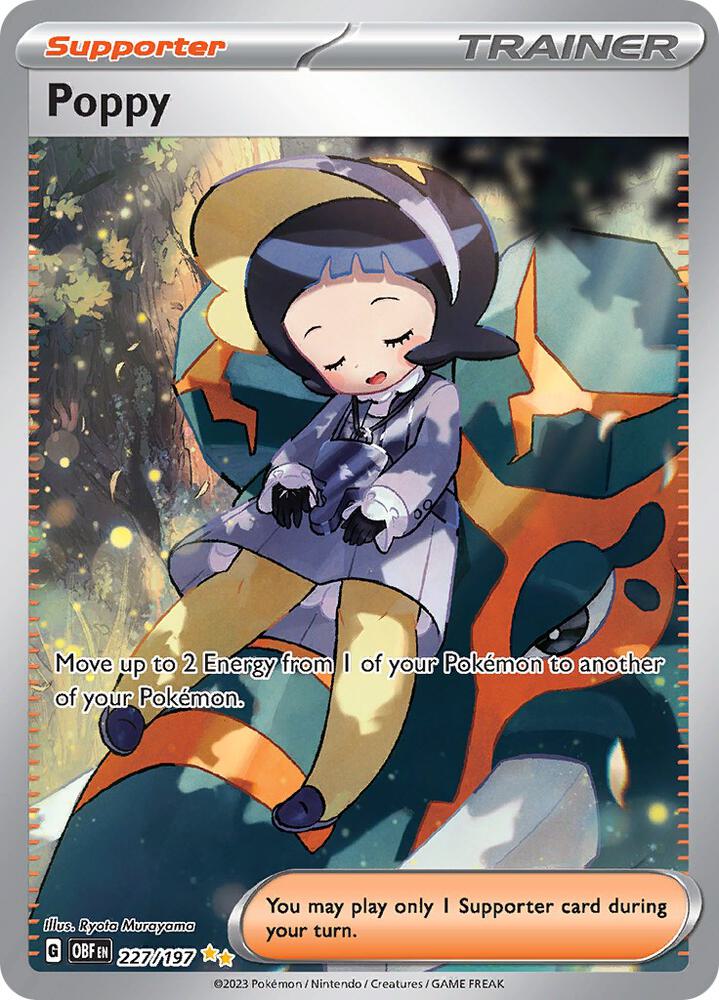 Poppy 227/197 card from SV03: Obsidian Flames