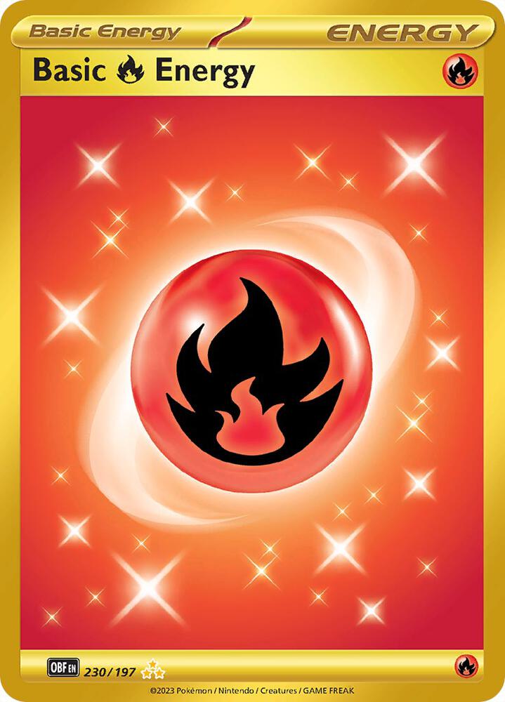 Basic Fire Energy 230/197 card from SV03: Obsidian Flames