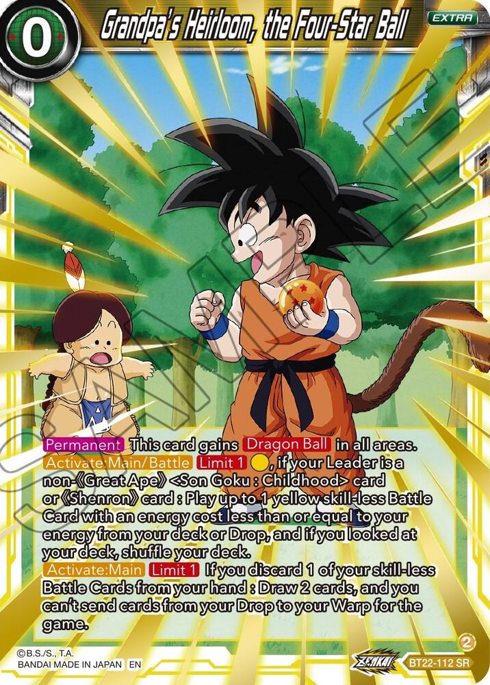Grandpa's Heirloom, the Four-Star Ball BT22-112 card from Critical Blow
