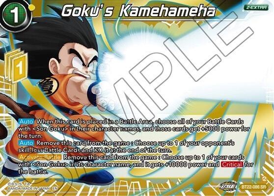 Goku's Kamehameha BT22-086 card from Critical Blow