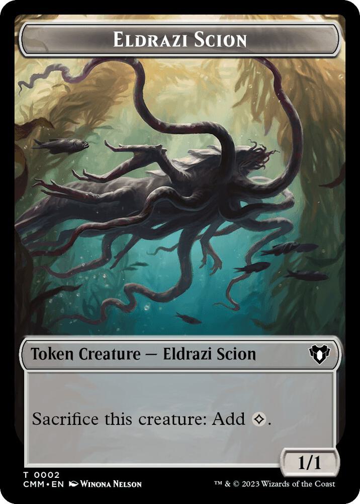 Eldrazi Scion // Demon Double-Sided Token 2 // 15 card from Commander Masters