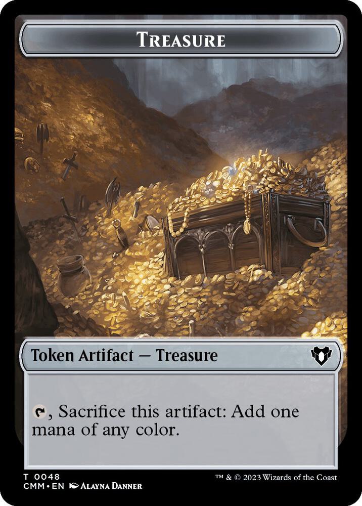 Treasure // Construct Double-Sided Token 48 // 42 card from Commander Masters