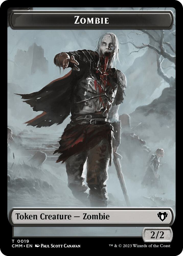 Zombie (0019) // Construct Double-Sided Token 19 // 42 card from Commander Masters