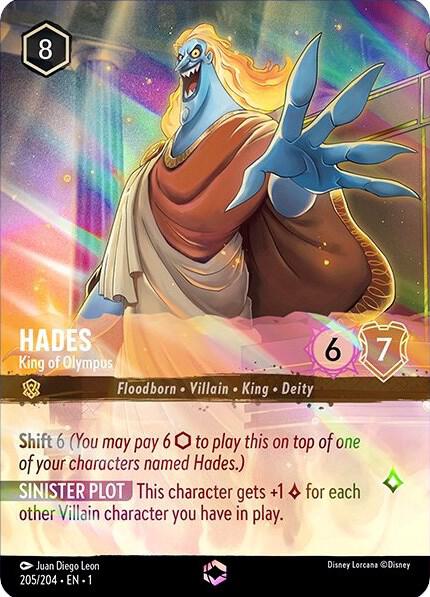 Hades - King of Olympus (Enchanted) 205/204 card from The First Chapter