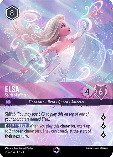 Elsa - Spirit of Winter (Enchanted) 207/204 card from The First Chapter
