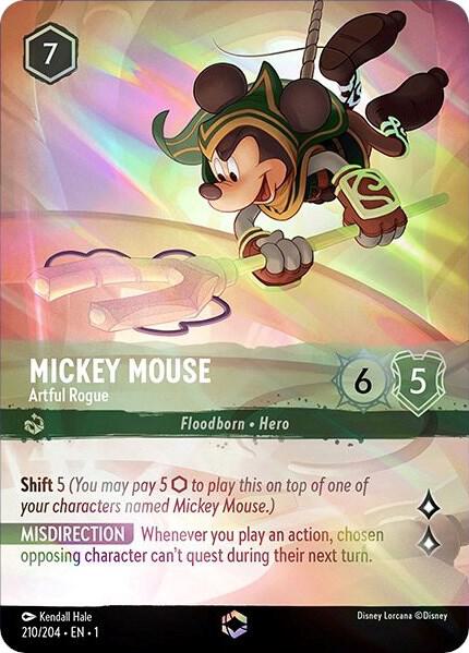 Mickey Mouse - Artful Rogue (Enchanted) 210/204 card from The First Chapter