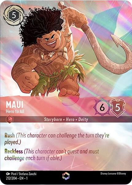Maui - Hero to All (Enchanted) 212/204 card from The First Chapter