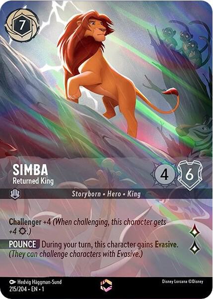 Simba - Returned King (Enchanted) 215/204 card from The First Chapter