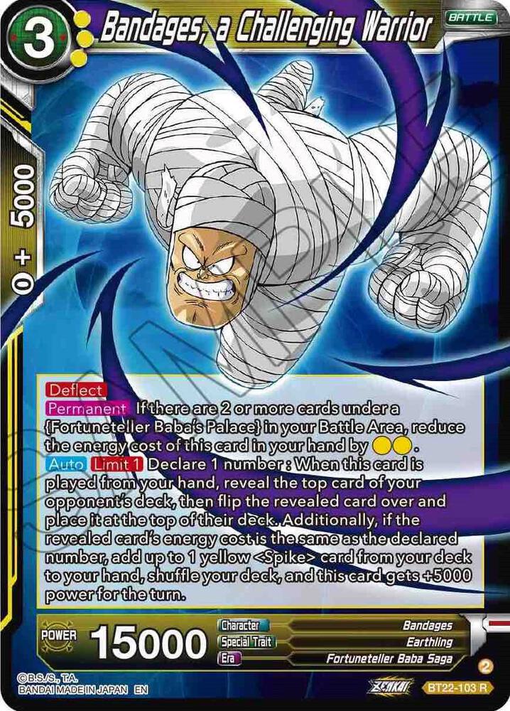 Bandages, a Challenging Warrior BT22-103 card from Critical Blow