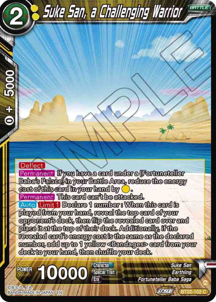 Suke San, a Challenging Warrior BT22-102 card from Critical Blow