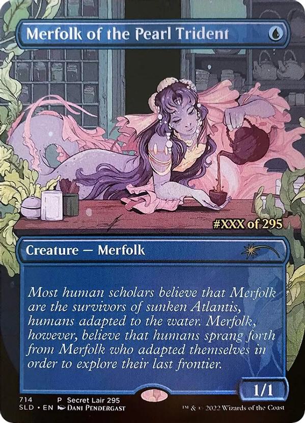 Merfolk of the Pearl Trident (Serial Numbered) 714 card from Secret Lair Drop Series