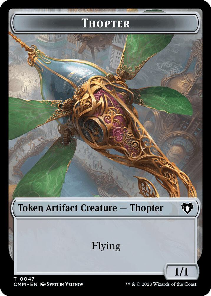 Thopter // Insect Double-Sided Token 47 // 33 card from Commander Masters
