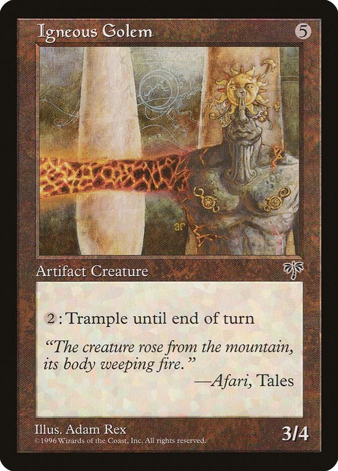 Igneous Golem card from Mirage