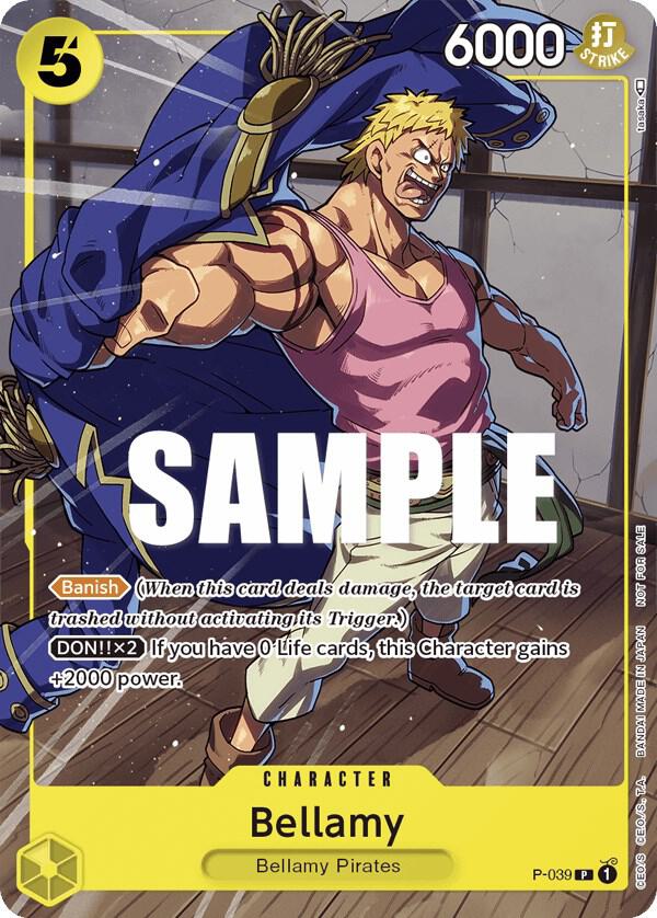 Bellamy (Pirates Party Vol. 4) P-039 card from One Piece Promotion Cards