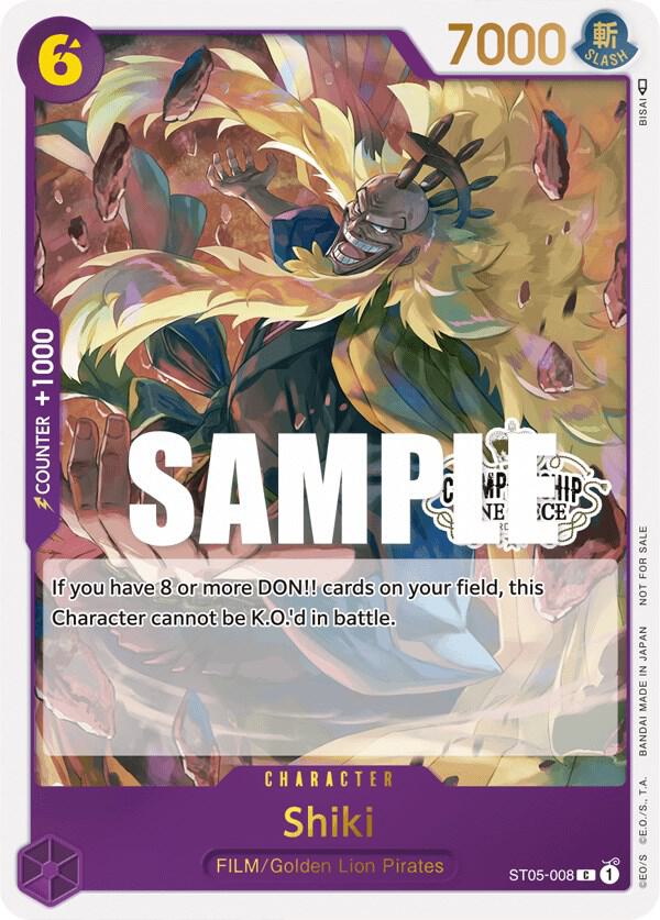 Shiki (Store Championship Participation Pack Vol. 2) ST05-008 card from One Piece Promotion Cards