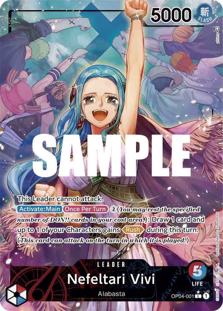 Nefeltari Vivi (Alternate Art) OP04-001 card from Kingdoms of Intrigue