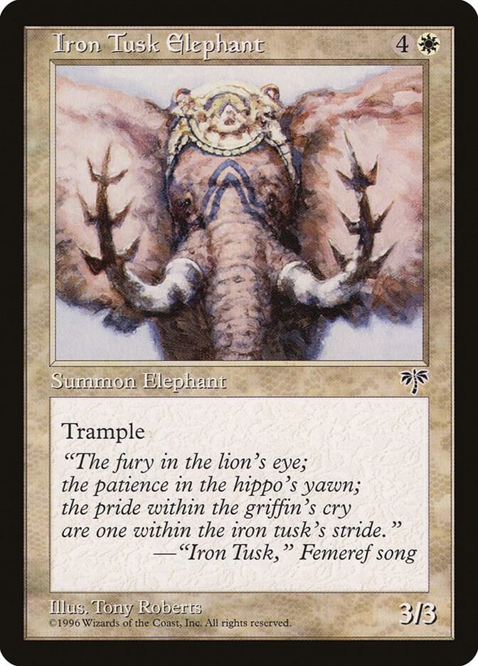 Iron Tusk Elephant card from Mirage