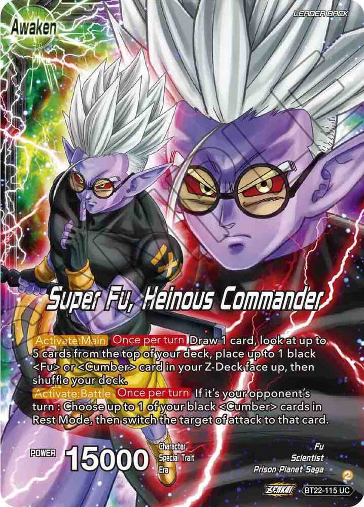 Fu // Super Fu, Heinous Commander BT22-115 card from Critical Blow