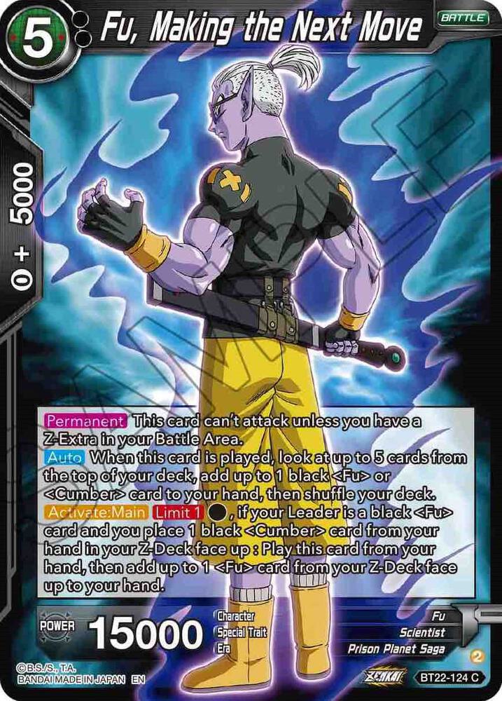 Fu, Making the Next Move BT22-124 card from Critical Blow