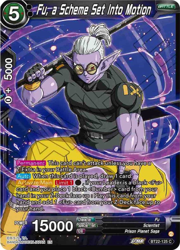 Fu, a Scheme Set Into Motion BT22-125 card from Critical Blow