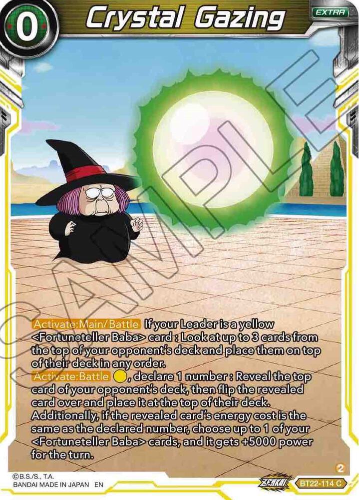 Crystal Gazing BT22-114 card from Critical Blow