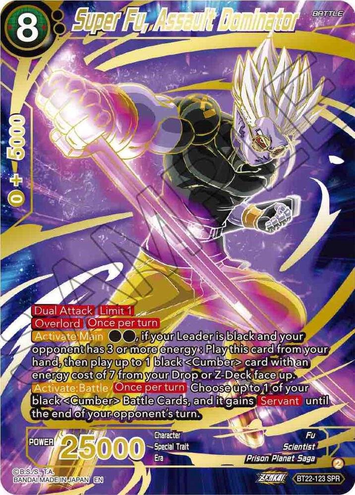 Super Fu, Assault Dominator (SPR) BT22-123 card from Critical Blow