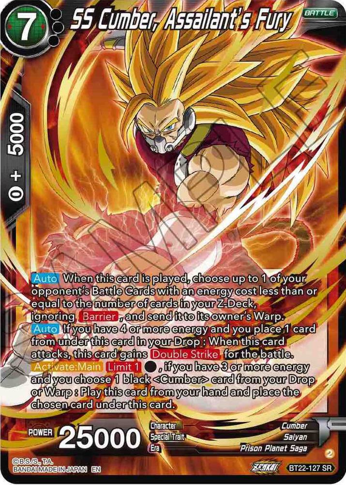 SS Cumber, Assailant's Fury BT22-127 card from Critical Blow