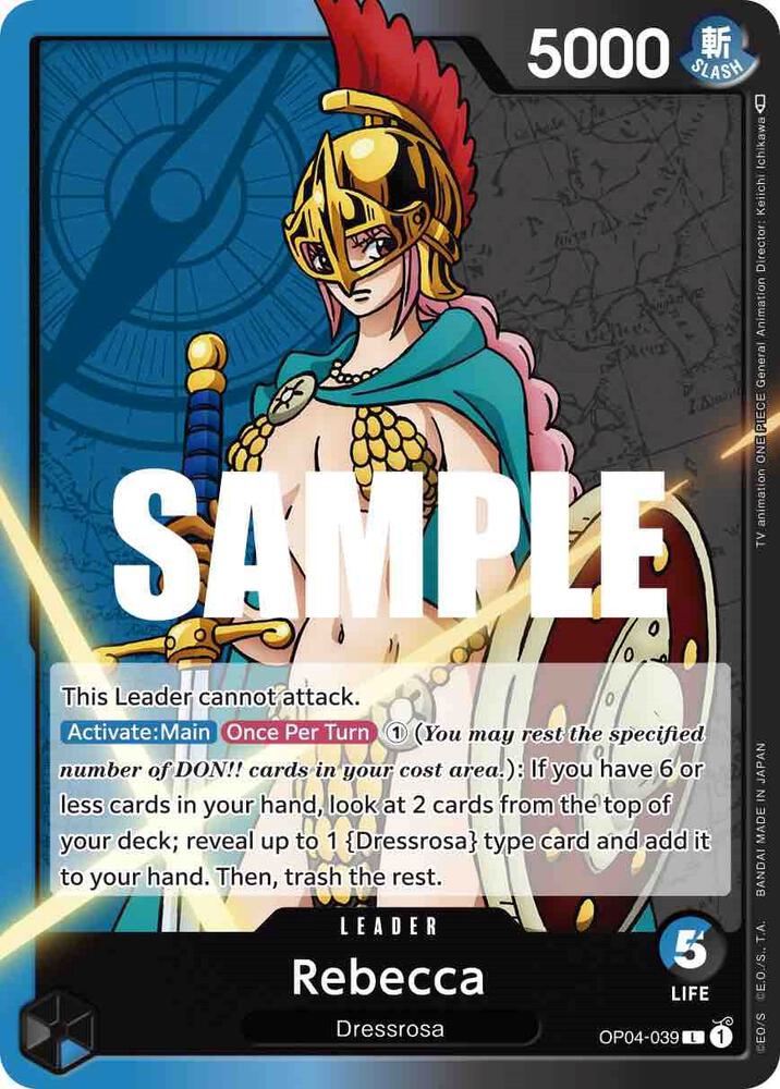 Rebecca OP04-039 card from Kingdoms of Intrigue