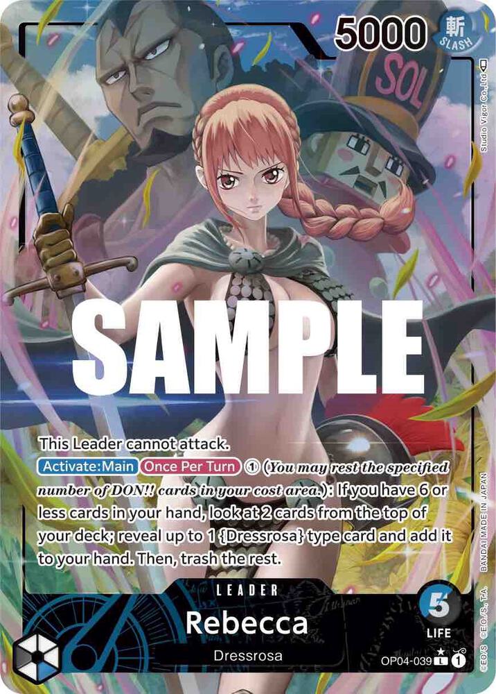 Rebecca (Alternate Art) OP04-039 card from Kingdoms of Intrigue