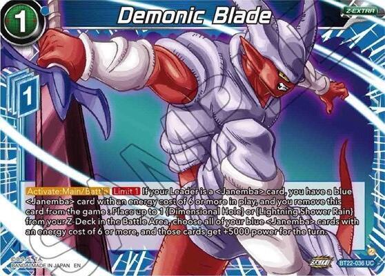 Demonic Blade BT22-036 card from Critical Blow