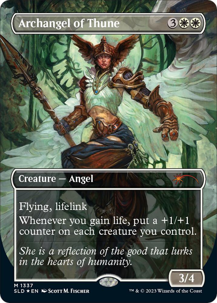 Archangel of Thune 1337 card from Secret Lair Drop Series